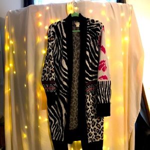 Anthropologie Leopard Print Cardigan